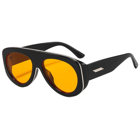 Oversized Retro Sunglasses UV400 Protection PC Frame PC Lens Flat Top Vintage Fashion Sun Glasses For Women Men
