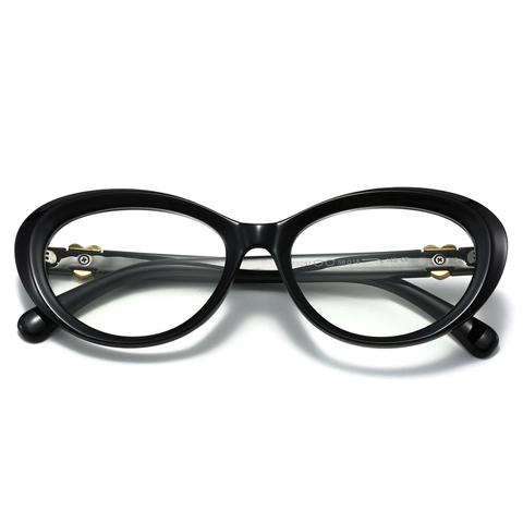 Montature Per Occhiali Da Gatta Da Donna TR90 Occhiali Anti Luce Blu Con Decoro A Cuore In Metallo Retro