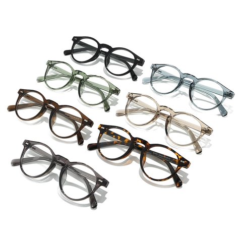 Vintage Round TR90 Optical Glasses Frame For Women Men Retro Clear Lens Eyeglasses Lightweight Daily Study Eyewear Frame