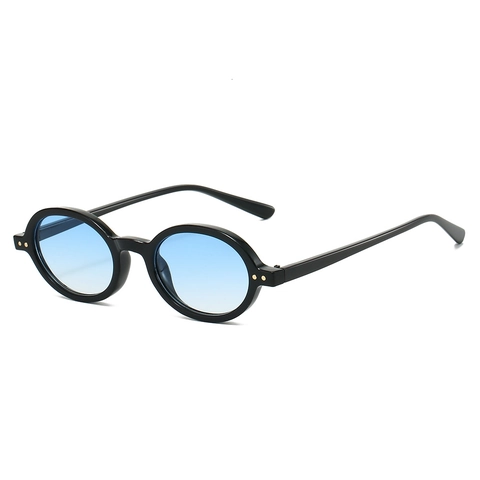 Retro Oval Sunglasses For Women Men TR Frame Rivet Detail UV400 Protection Trendy Sun Glasses Fashion Eyewear Outing Accessory