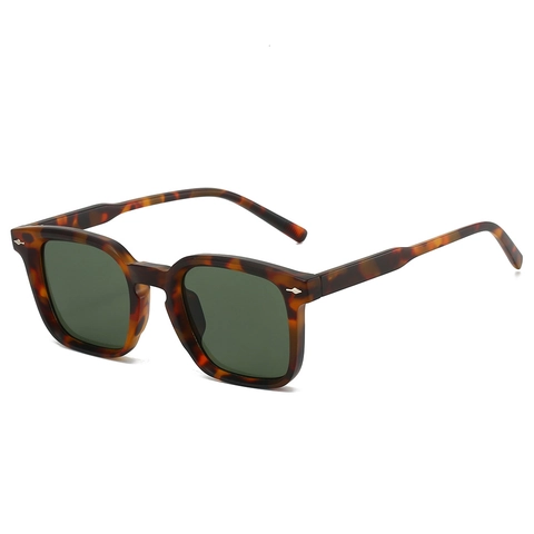 Square Sunglasses Retro Minimalist PC Frame UV400 Protection Rivet Decor Fashion Trendy Eyewear For Men And Women