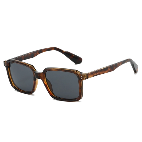 Occhiali Da Sole Quadrati Protezione UV400 Montatura PC Con Rivetti In Metallo Moda Retrò Per Uomo Unisex Viaggio