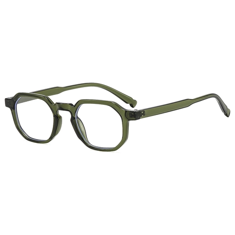 Montura De Gafas Geométricas Hexagonales Anti Luz Azul Material PC Vintage Ligero Elegante Para Mujeres Y Hombres