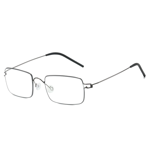 Montatura Per Occhiali Quadrata In Metallo Minimalista In Acciaio Inossidabile Filtro Luce Blu Vintage Unisex
