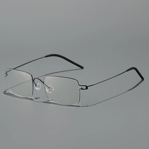 Montatura Per Occhiali Quadrata In Metallo Minimalista In Acciaio Inossidabile Filtro Luce Blu Vintage Unisex