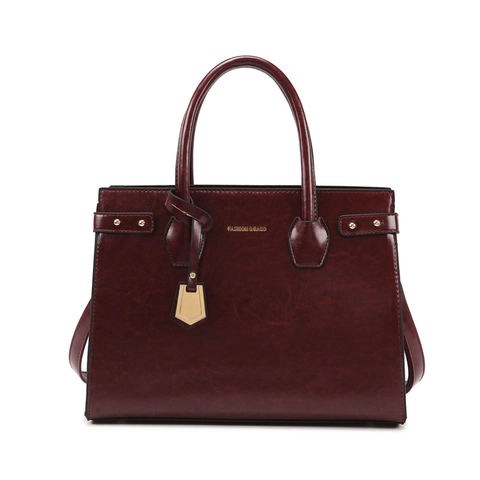 Borsa Tote da Donna in Pelle PU Vintage Grande Capacità Con Manico Tracolla Borchie Borsa a Tracolla per il Lavoro