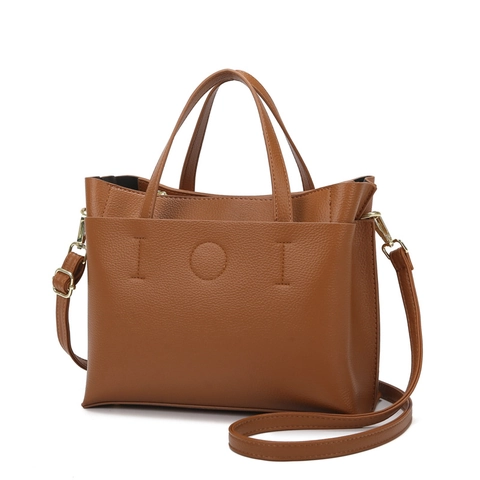 Women Tote Handbag Litchi Pattern PU Leather Large Capacity Crossbody Purse Commuting Fashion Top Handle Bag