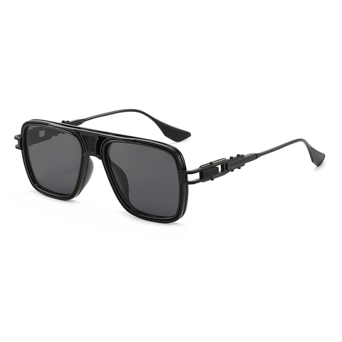Occhiali Da Sole Aviator Quadrati Retro Industriale Steampunk Montatura In Lega Protezione UV400 Uomo Donna