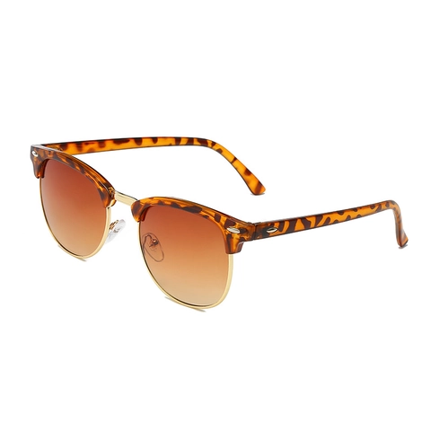 Occhiali Da Sole Retro Protezione UV400 Polarizzati Mezza Montatura Classici Browline Montatura Metallo Plastica Uomo Donna