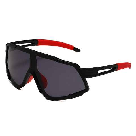 Occhiali Da Sole Sportivi Ciclismo Montatura Grande Protezione UV400 Antivento Materiale Policarbonato Esterno Uomo Donna