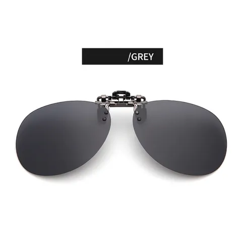 Polarized Clip On Sunglasses TAC Lens Metal Clip UV400 Flip Up Day Night Vision Driving Fishing Eyewear Attachment