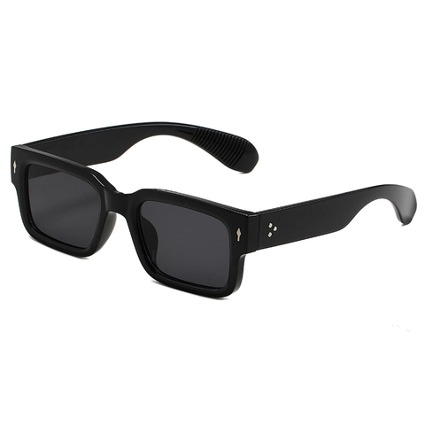Gafas de Sol Cuadradas Retro para Hombre Mujer Decoración Remaches Metálicos Protección UV400 Moda Street Style Gafas de Sol