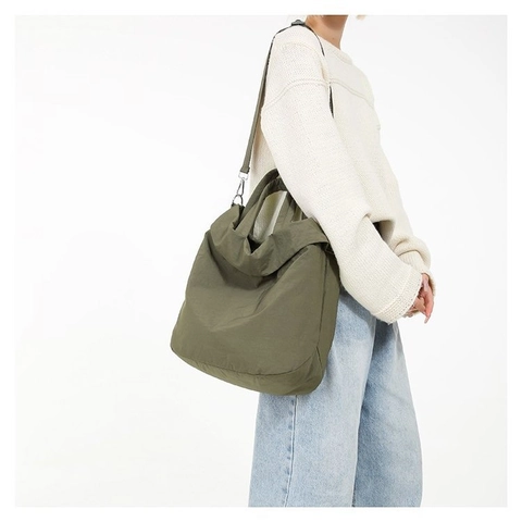 Borsa A Tracolla In Tela Grande Capacità Borsa A Mano Tote Minimalista Con Tracolla Regolabile Per Donna Pendolare