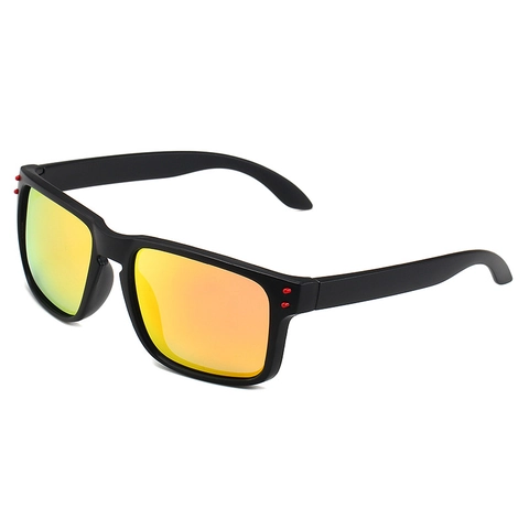 Polarized Sports Sunglasses For Men Women UV400 Protection Square Plastic Frame Mirror Lens Cycling Driving Fishing Eyewear