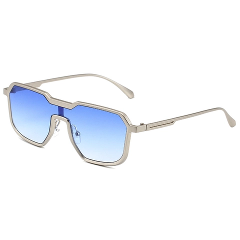 Gafas de Sol de Metal de Polígono Irregular Steampunk Para Mujeres Hombres Protección UV400 Gafas de Moda Geométricas Oversize Para Viajes Al Aire Libre