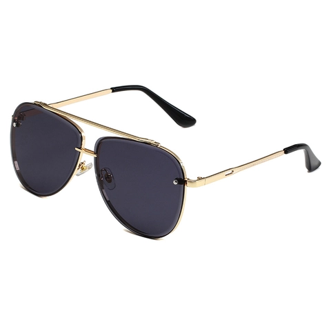 Retro Punk Double Bridge Aviator Sunglasses Metal Frame PC Lens UV400 Protection Street Style Fashion Eyewear Men Women