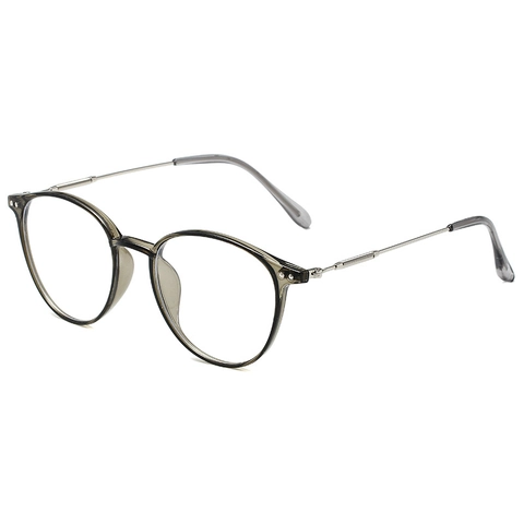Montatura Per Occhiali Tondi Retro Vintage Metallo Plastica Anti Luce Blu Per Donne