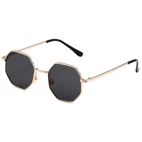 Vintage Octagon Sunglasses Metal Frame UV400 Protection Retro Small Polygon Sun Glasses For Men Women Outdoor Streetwear