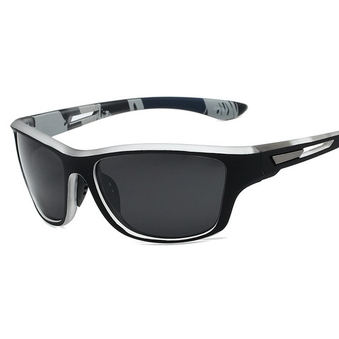 Sportlich Polarisierte Sonnenbrille Für Damen Herren UV400 Quadratisch Polycarbonat Rahmen Outdoor Radfahren Fahren Mode Brillen