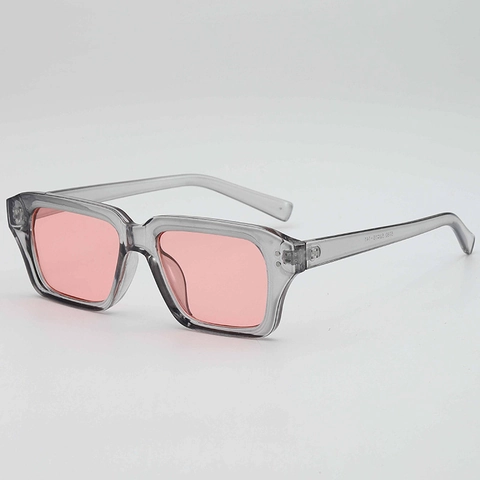 Retro Vierkante Zonnebril UV400 Bescherming PC Frame AC Lens Vintage Klinknagel Decor Voor Heren Dames Reizen Outdoor