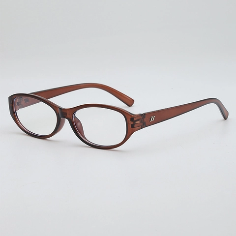 Montatura Per Occhiali Ovali Retrò Materiale PC Occhiali Da Specchio Semplici Con Decorazioni In Metallo Per Uomo E Donna