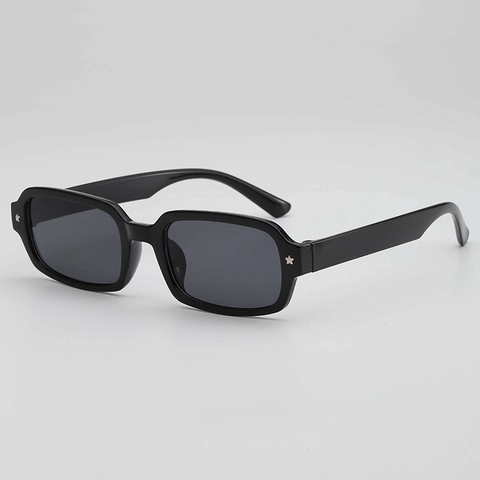 Occhiali Da Sole Rettangolari Retrò Montatura Quadrata Protezione UV400 Moda Y2K Con Rivetti A Stella In Metallo Unisex