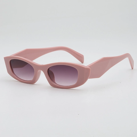 Retro Ovale Sonnenbrille UV400 Schutz PC Rahmen AC Gläser Schmale Katzenaugen Mode Brillen Für Damen Herren