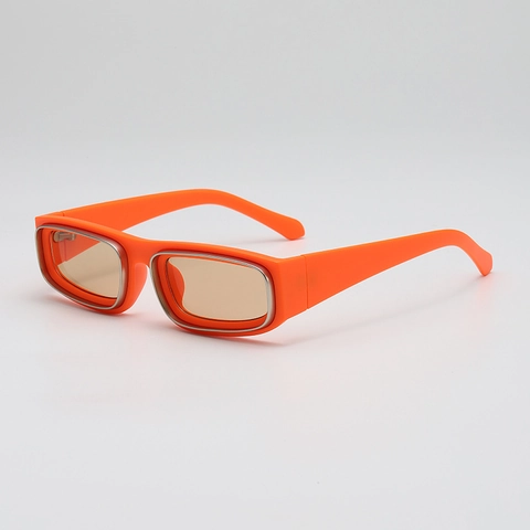 Gafas De Sol Rectangulares Montura PC Lentes AC Protección UV Estilo Millennium Y2K Cuadrado Moda Unisex