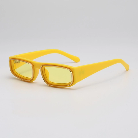 Gafas De Sol Rectangulares Montura PC Lentes AC Protección UV Estilo Millennium Y2K Cuadrado Moda Unisex