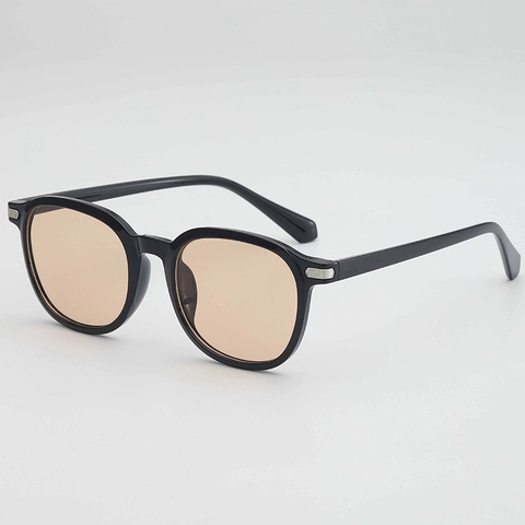 Retro Rund Rahmen Sonnenbrille UV400 Schutz PC Rahmen AC Linse Metallniete Vintage Mode Brille Für Unisex