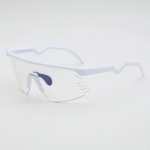 Gafas De Sol Deportivas Protección UV Escudo Extragrande Gafas De Ciclismo Con Patillas Onduladas Resistente Al Viento