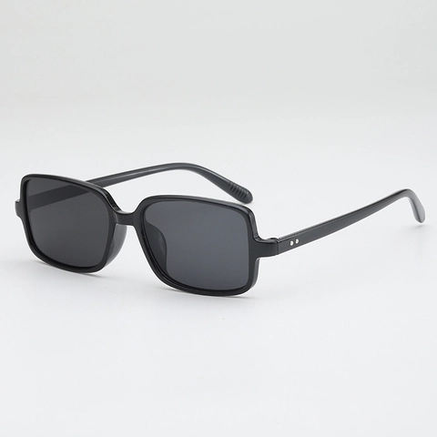 Gafas de Sol Cuadradas Retro de Marco Grande Hombre Mujer PC AC Protección UV400 Vintage Moda Remaches Gafas para Exterior Fiesta Viaje