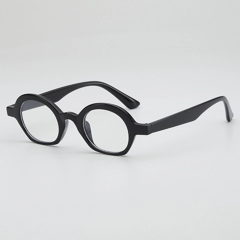 Retro Round Eyeglass Frames Artistic Small Frame PC AC Plain Glasses Decorative Unisex Vintage Style