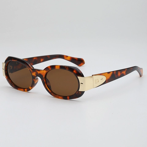 Retro Oval Small Frame Sunglasses With PC Frame And Metal Decoration Elegant Fashion UV Protection Eyewear For Men Women