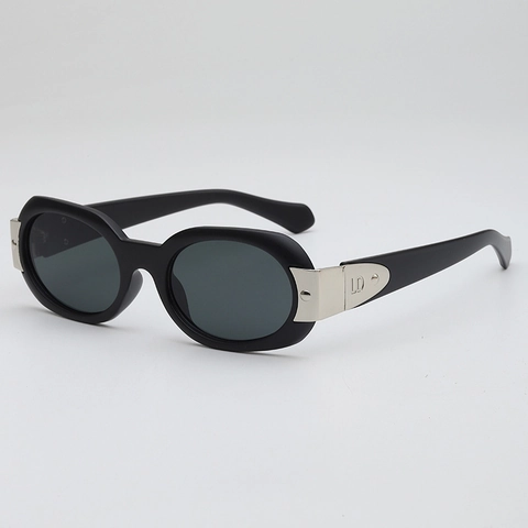 Retro Oval Small Frame Sunglasses With PC Frame And Metal Decoration Elegant Fashion UV Protection Eyewear For Men Women