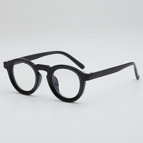 Vintage Round Frame Gradient Eyeglasses For Women Men PC Material Plain Clear Lens Glasses Frame Optical Eyewear Accessory