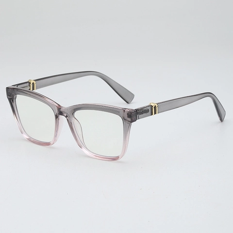 Retro Square Frame Anti-Blue Light Glasses For Women Men Fashion PC Frame Metal Decoration Clear Lens Decorative Eyewear