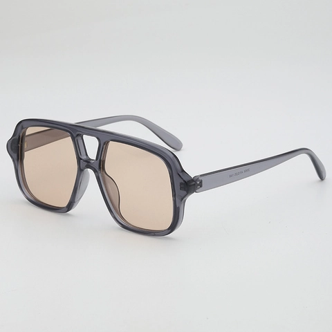 Oversized Sunglasses Retro Double Bridge PC Frame AC Lens UV400 Protection Square Fashion Eyewear For Men Women