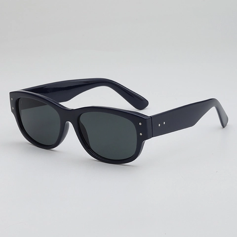 Retro Square Sunglasses UV400 Protection PC Frame AC Lens Metal Rivet Trendy Outdoor Travel Eyewear Men Women