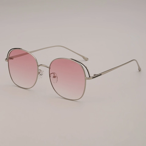 Gafas De Sol Retro De Gran Tamaño Montura Metálica Lentes AC UV400 Color Dopamina Lentes Oceánicas Moda Para Vacaciones
