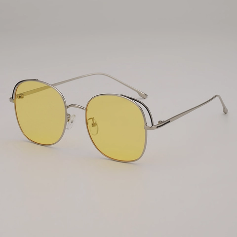 Retro Large Round Sunglasses Metal Frame UV400 Protection Gradient Lens Vintage Minimalist Fashion Eyewear For Women