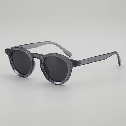 Retro Round Sunglasses PC Frame AC Lens Metal Rivets UV400 Protection Beach Vacation Trendy Fashion Eyewear For Men Women