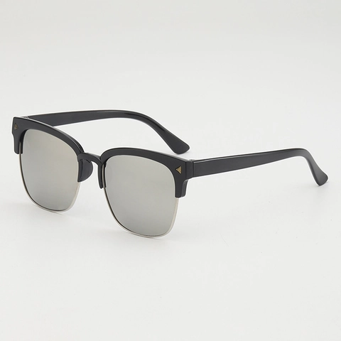 Kids Sunglasses UV400 Protection PC Frame AC Lens Metal Semi Rimless Mirrored Colorful Lens Square Retro For Boys Girls