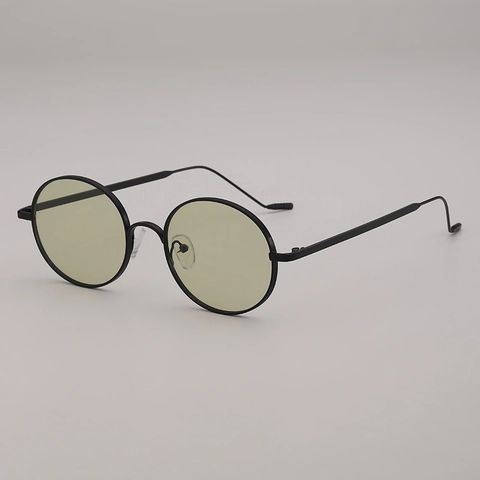 Retro Round Sunglasses Metal Frame UV400 Protection Classic Hippie Punk Style Eyewear For Men Women
