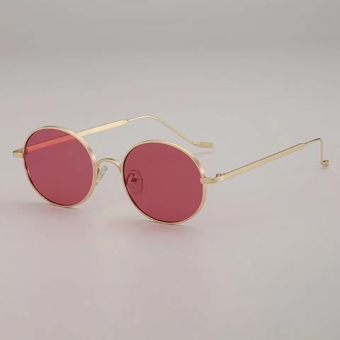 Retro Round Sunglasses Metal Frame UV400 Protection Classic Hippie Punk Style Eyewear For Men Women