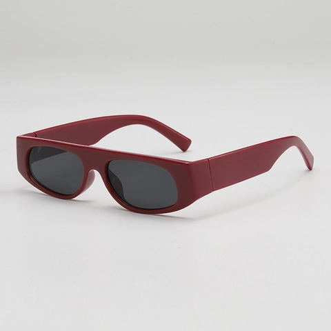 Gafas De Sol Cuadradas Protección UV400 Montura PC Lente AC Estilo Retro Punk Y2K Color Caramelo Rectangular Estrecha