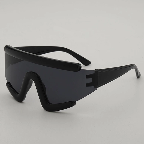 Oversize Shield Sonnenbrille PC AC Gläser Winddicht Outdoor Radfahren Futuristisch Cyberpunk Y2K Stil Brille