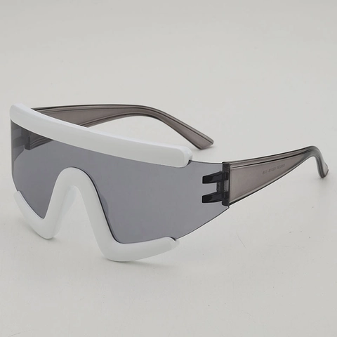Oversize Shield Sonnenbrille PC AC Gläser Winddicht Outdoor Radfahren Futuristisch Cyberpunk Y2K Stil Brille