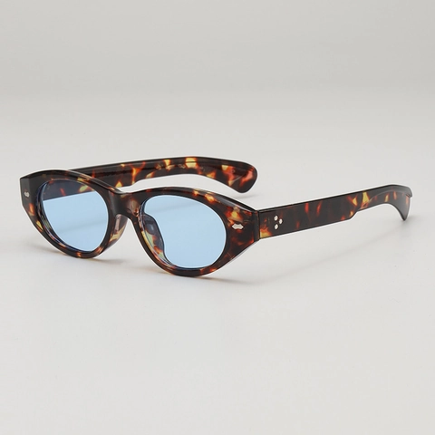 Cat Eye Sunglasses Retro Small Oval Frame Colorful Ocean Lens PC AC Fashion Party Sunshades