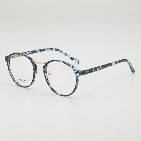 Runde Optische Brille Rahmen TR90 Metallbrücke Vintage Floral Schildpatt Leichte Brille Für Damen Herren